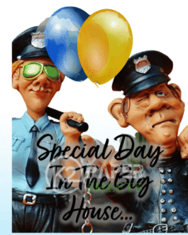 K2 spice paper spray on big house birthday card