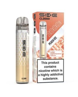 SKE Crystal CL2000 Prefilled Pod Vape Kit - Peach Ice